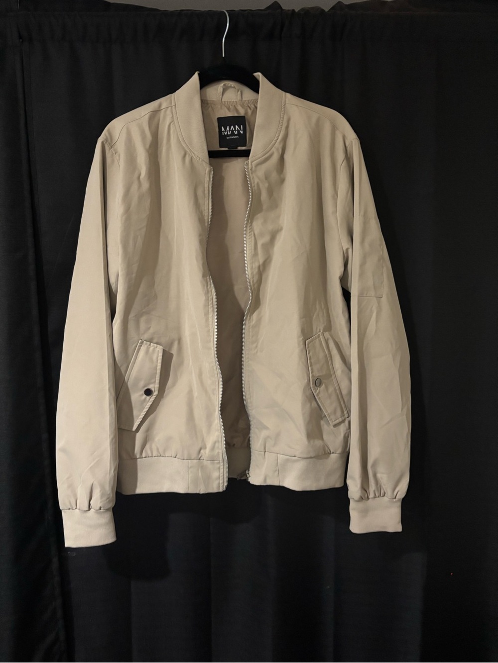 Men's Lightweight Bomber Jacket in Beige
